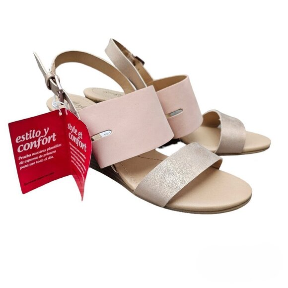 Dexflex Comfort Trance Blush Wedge Slingback Sandal - Picture 3 of 11